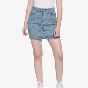 Disney stitch denim skirt